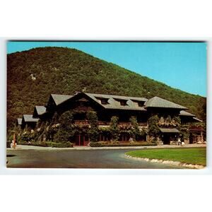 Vintage Chrome Postcard Bear Mountain Inn State Park NY Rustic Hotel Scenic